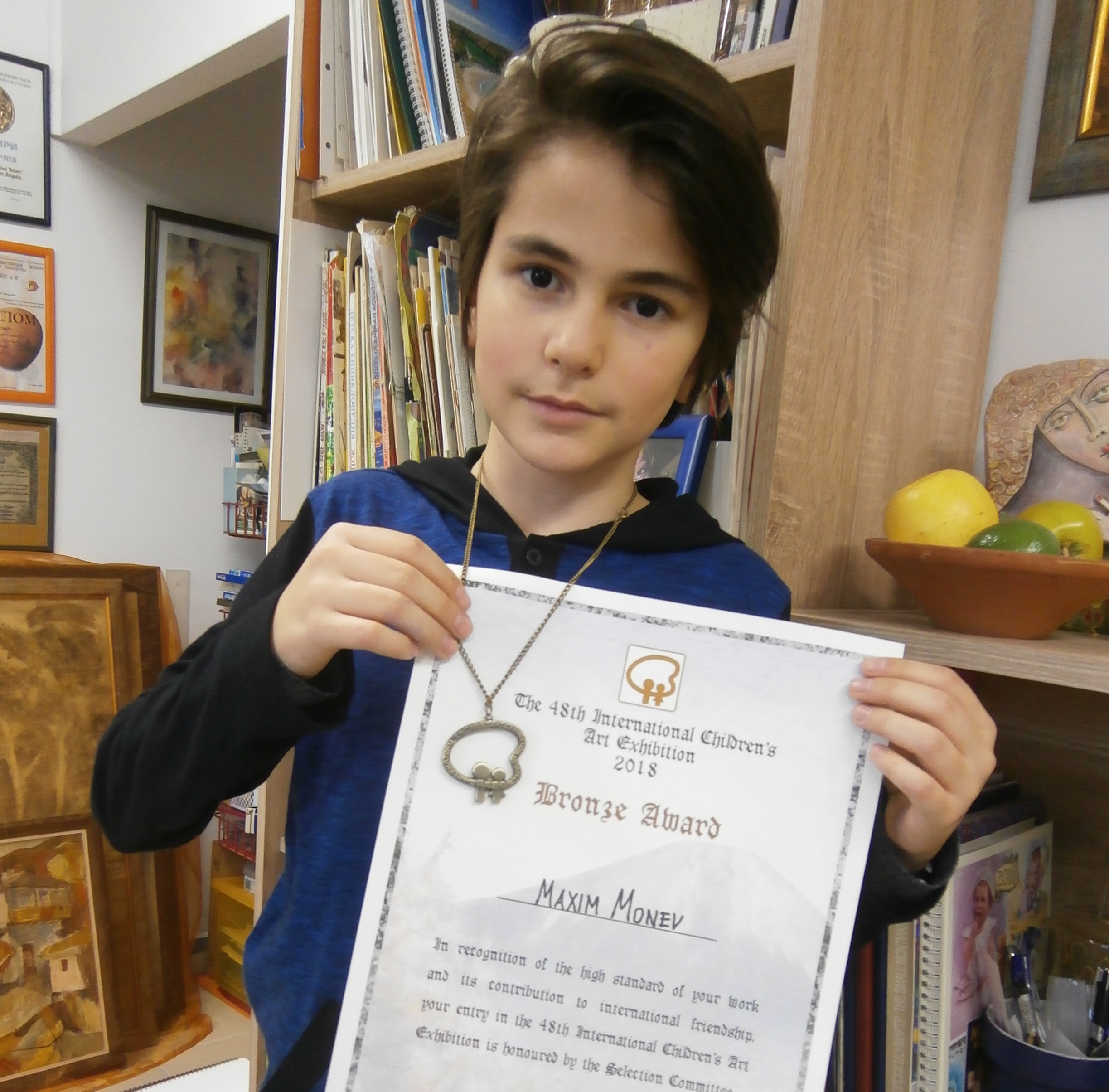 10 годишно момче спечели конкурс за рисунка в Япония 