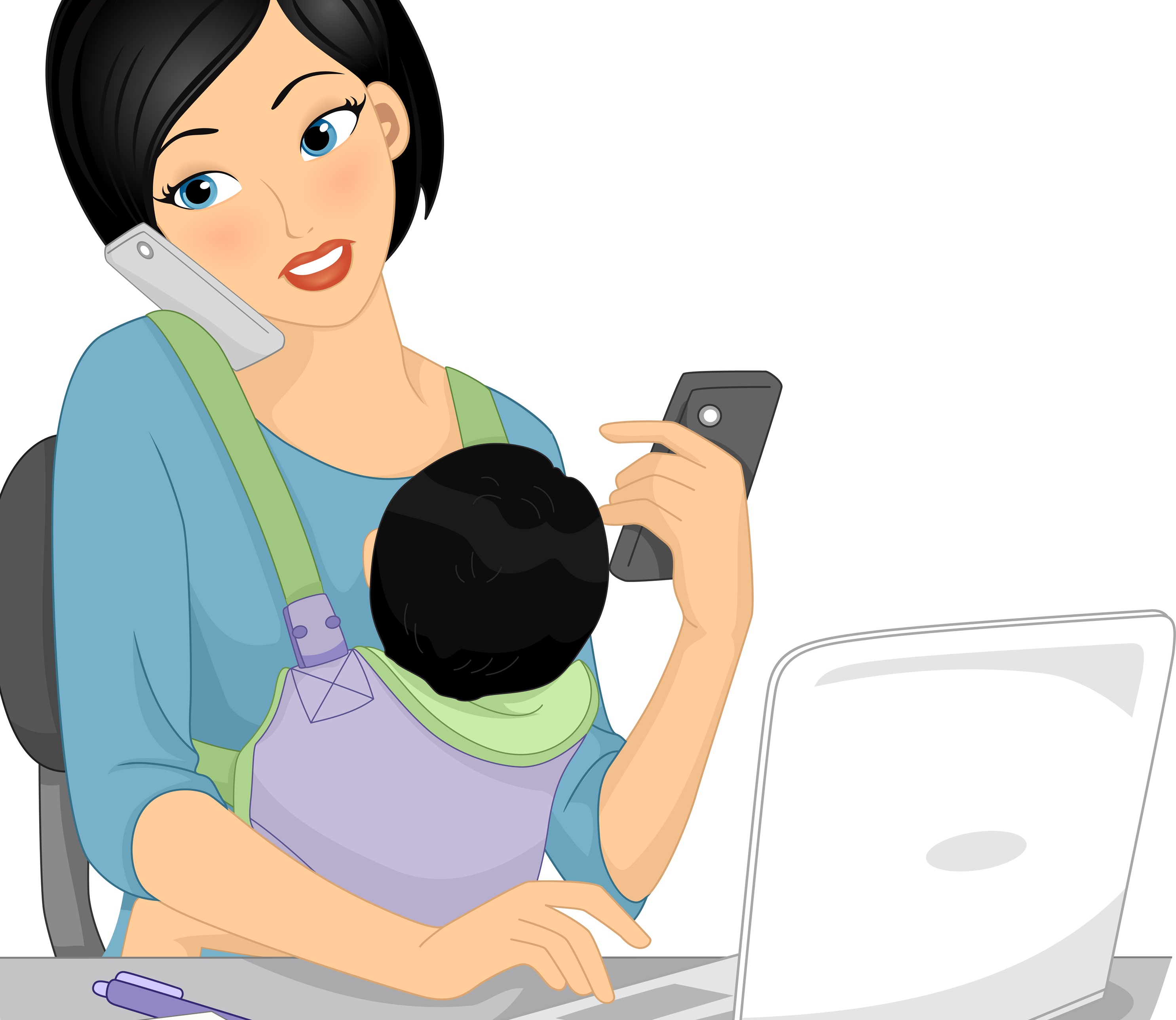 Работите онлайн: как, ако децата са наоколо 