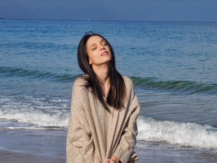 Луиза Григорова и синът ѝ Бран  в кадър