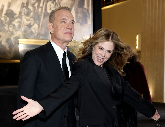 Том Ханкс и Рита Уилсън празнуват муселинова сватба