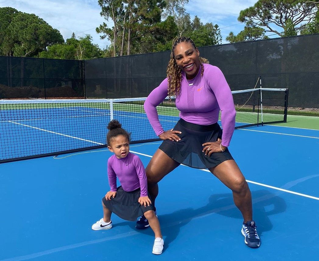 Серина Уилямс тренира с 2-годишната си дъщеря