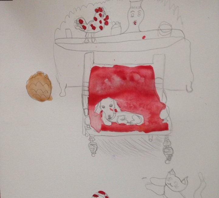 Портрет на дакела Дакел с коте