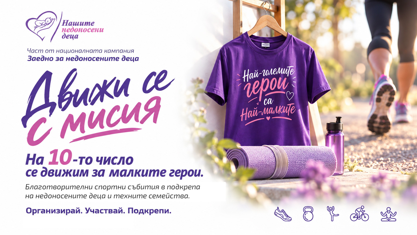Нова национална инициатива обединява спорта и благотворителността в подкрепа на недоносените бебета
