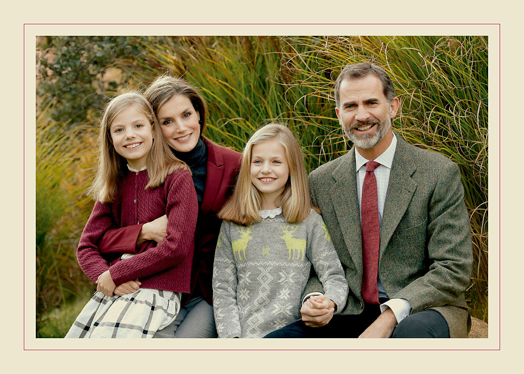 Коледна картичка от испанското кралско семейство 