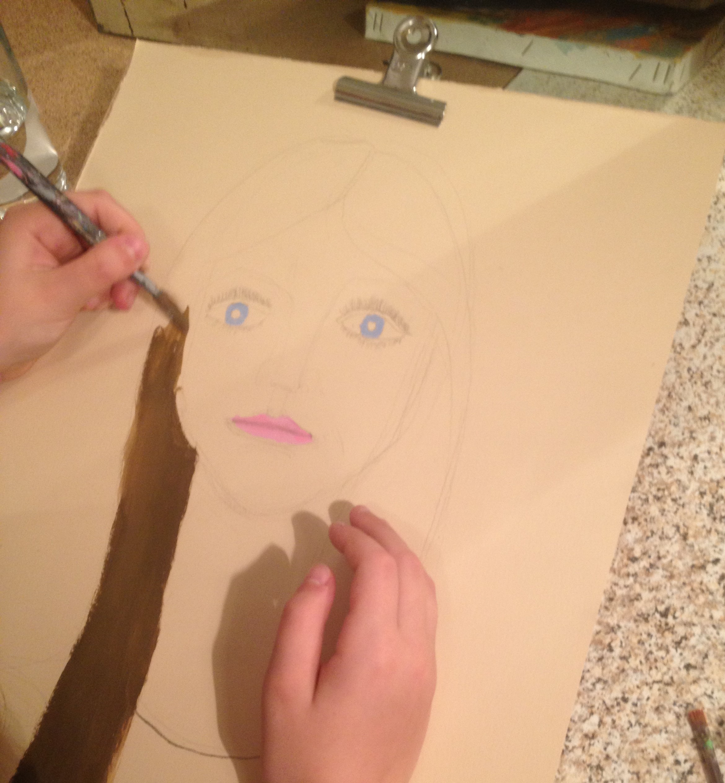 Портрет, рисуван с лява ръка 