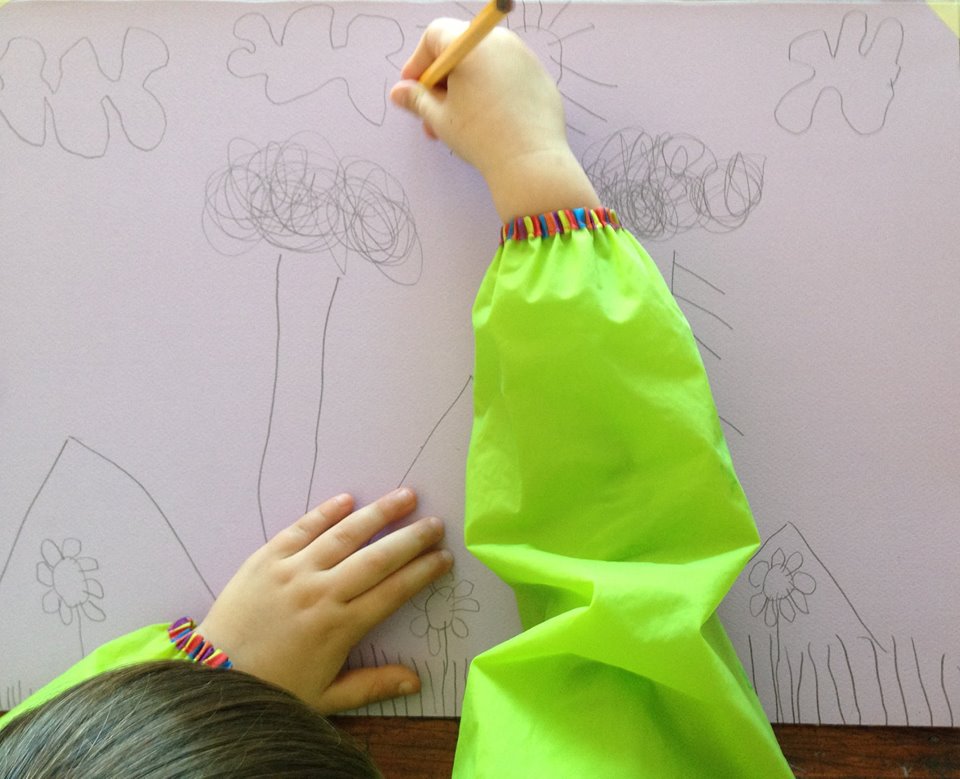 Урок по рисуване от 5-годишната Рая 