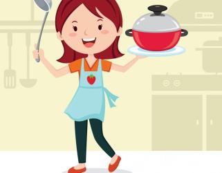 Готвя с мама  