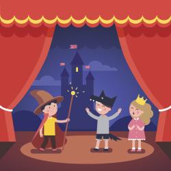 Кукли разказват позната приказка 