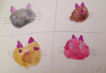 Интерпретации по Анди Уорхол от 5-годишно момиченце 