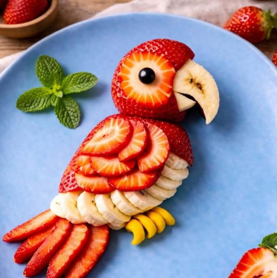 Пернати и опашати от ягоди и банан 